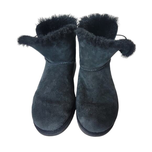 UGG Mini Bailey Suede and Shearling Boots Women's Size 9 - Picture 3 of 10